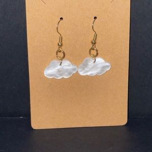 Cloud Earrings - White Cloud Earrings - White Clouds - Hypoallergenic - Dangle